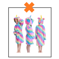 Badjas unicorn streep